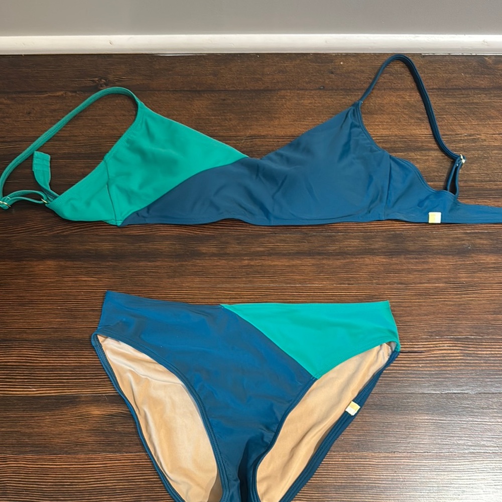 Summersalt Green and Blue Sporty Bikini